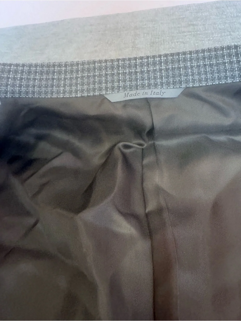 Canali 100% Wool MicroHoundstooth Grey and Brown Sport Coat
